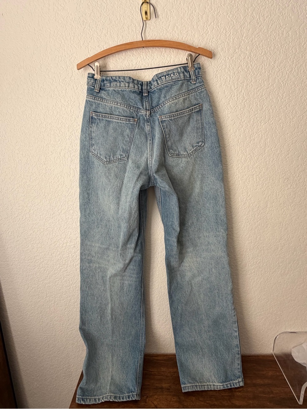 NWT Na-Kd Straight Mid Waist Jeans Mid Blue Size EU36 or US6 Organic Cotton - Picture 5 of 10